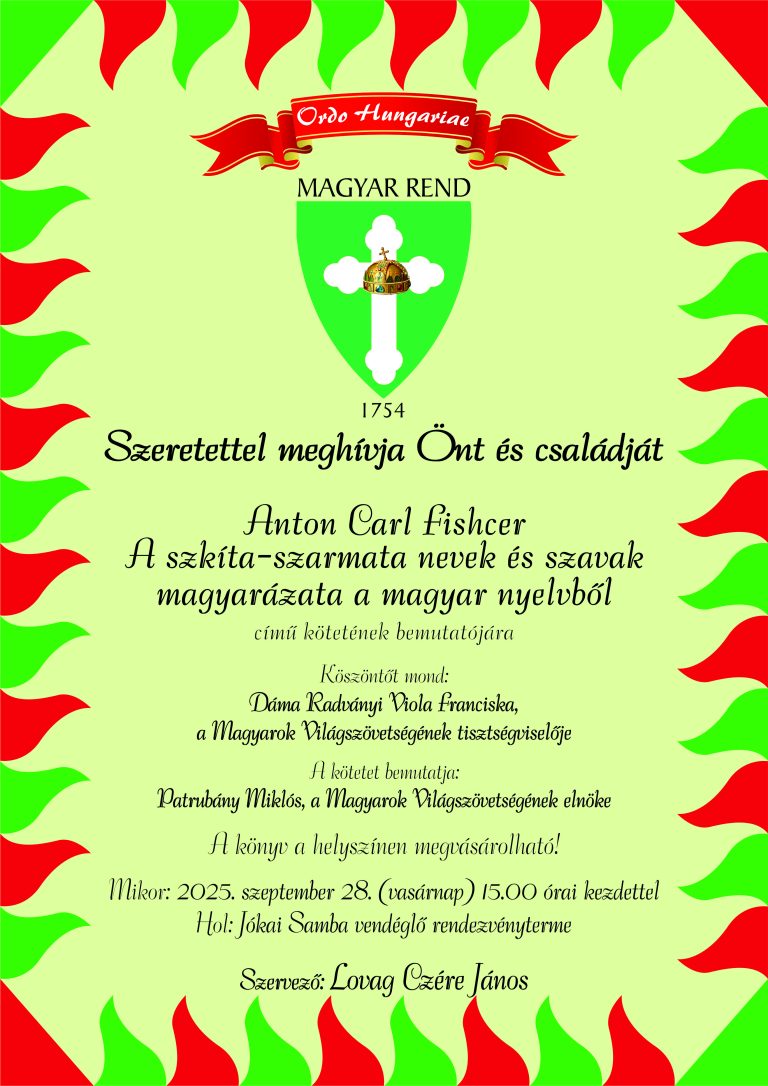 Meghívó Magyar Rend